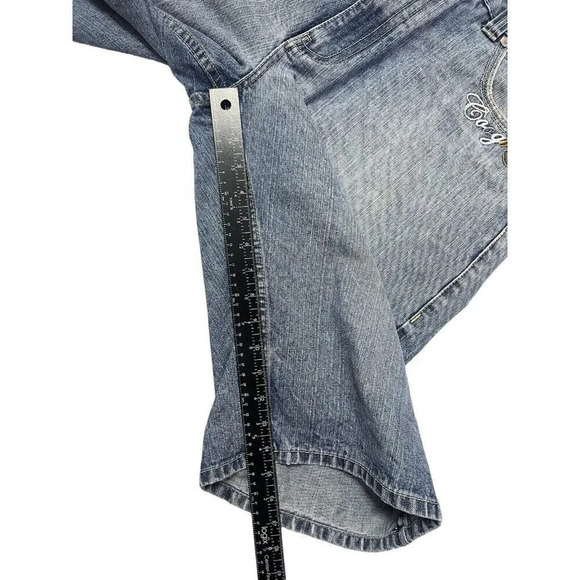 Coogi Shorts 40 Meas 38 Blue Denim Embroidered VTG Y2K Baggy Hip Hop Jean Jorts - Picture 13 of 13